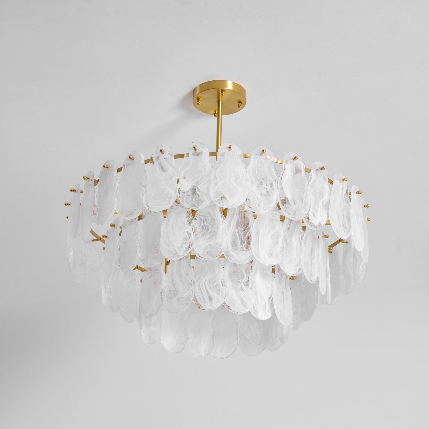 Round Cloud Glass Chandelier