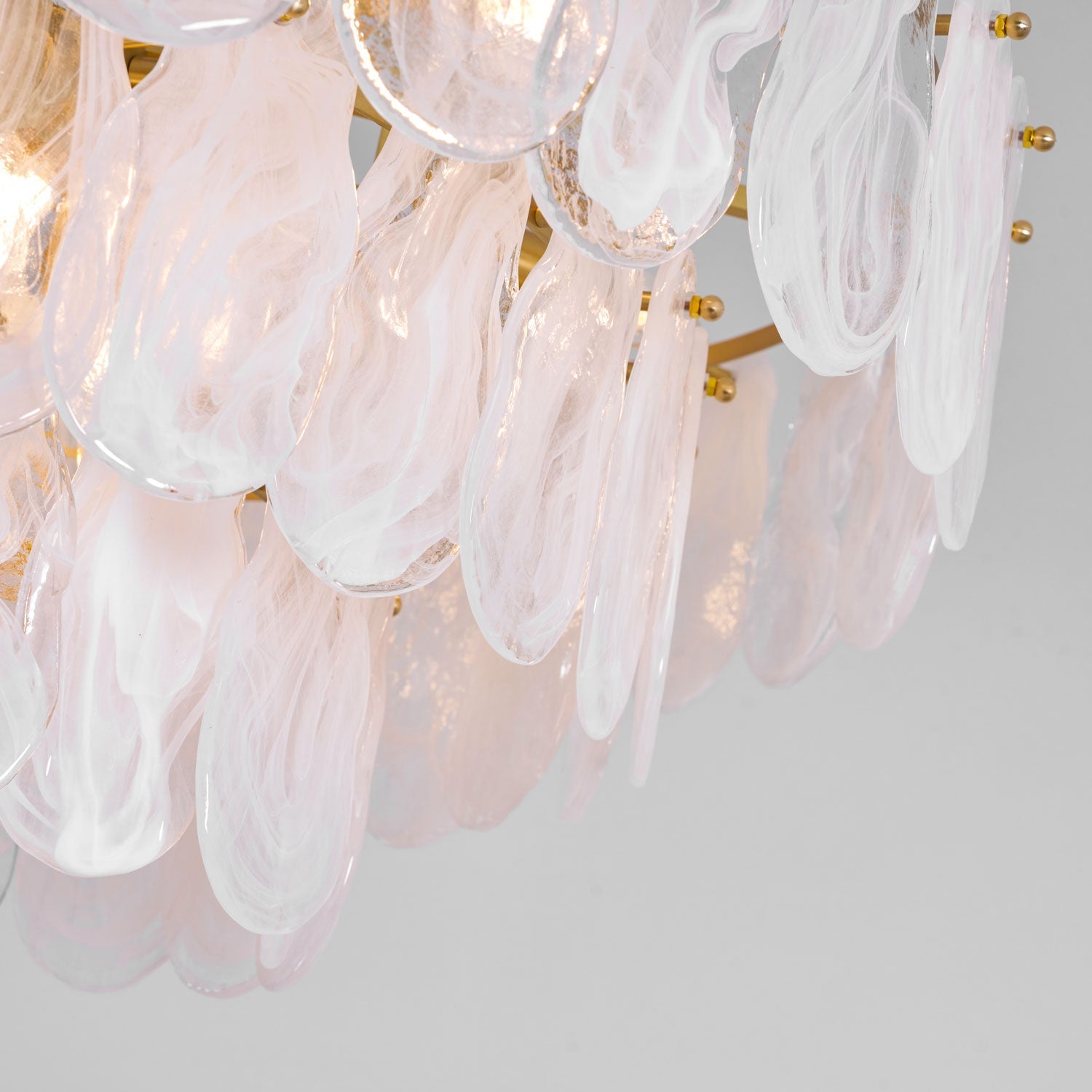 Round Cloud Glass Chandelier