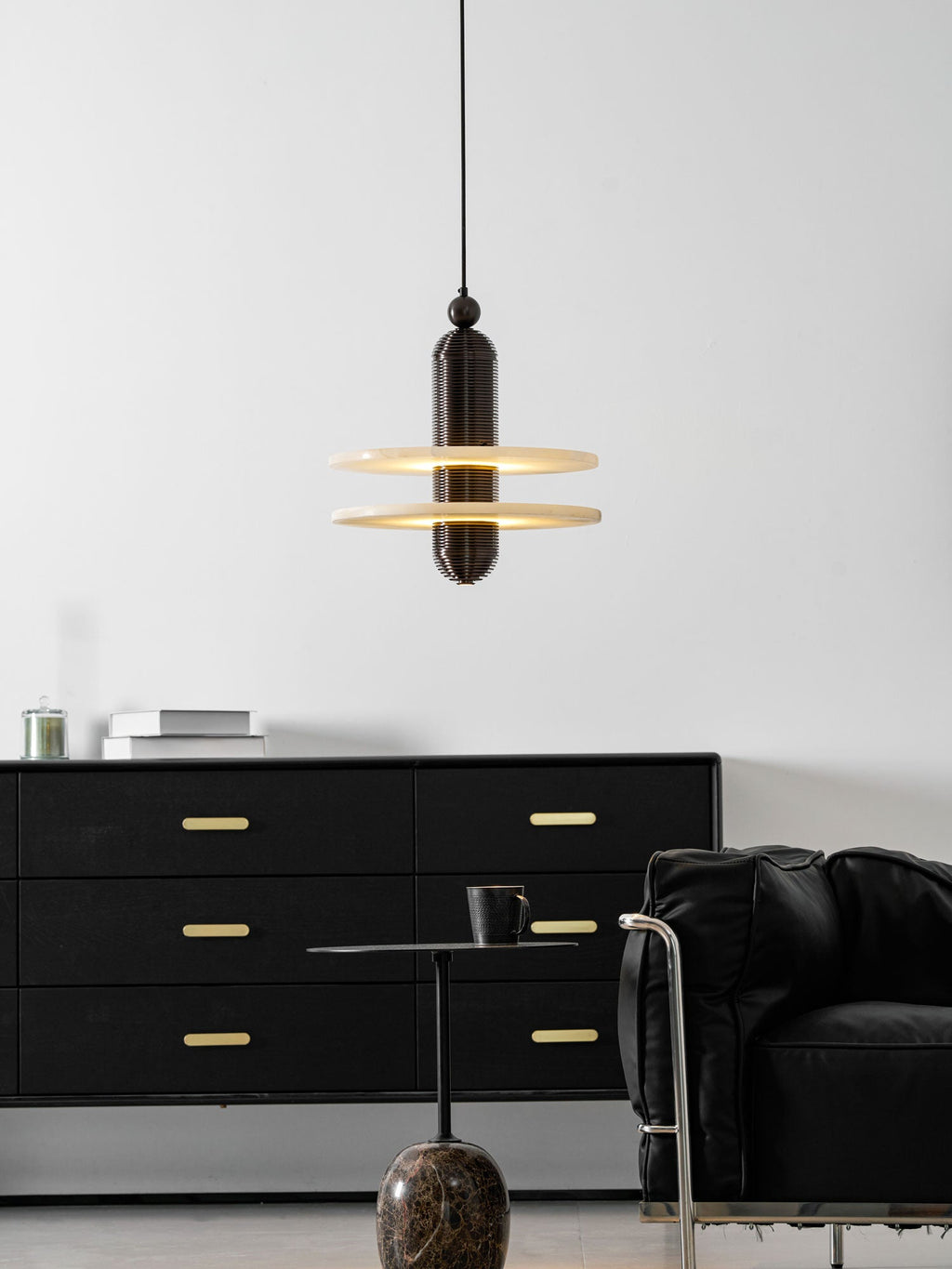 Saturn Alabaster Pendant Light