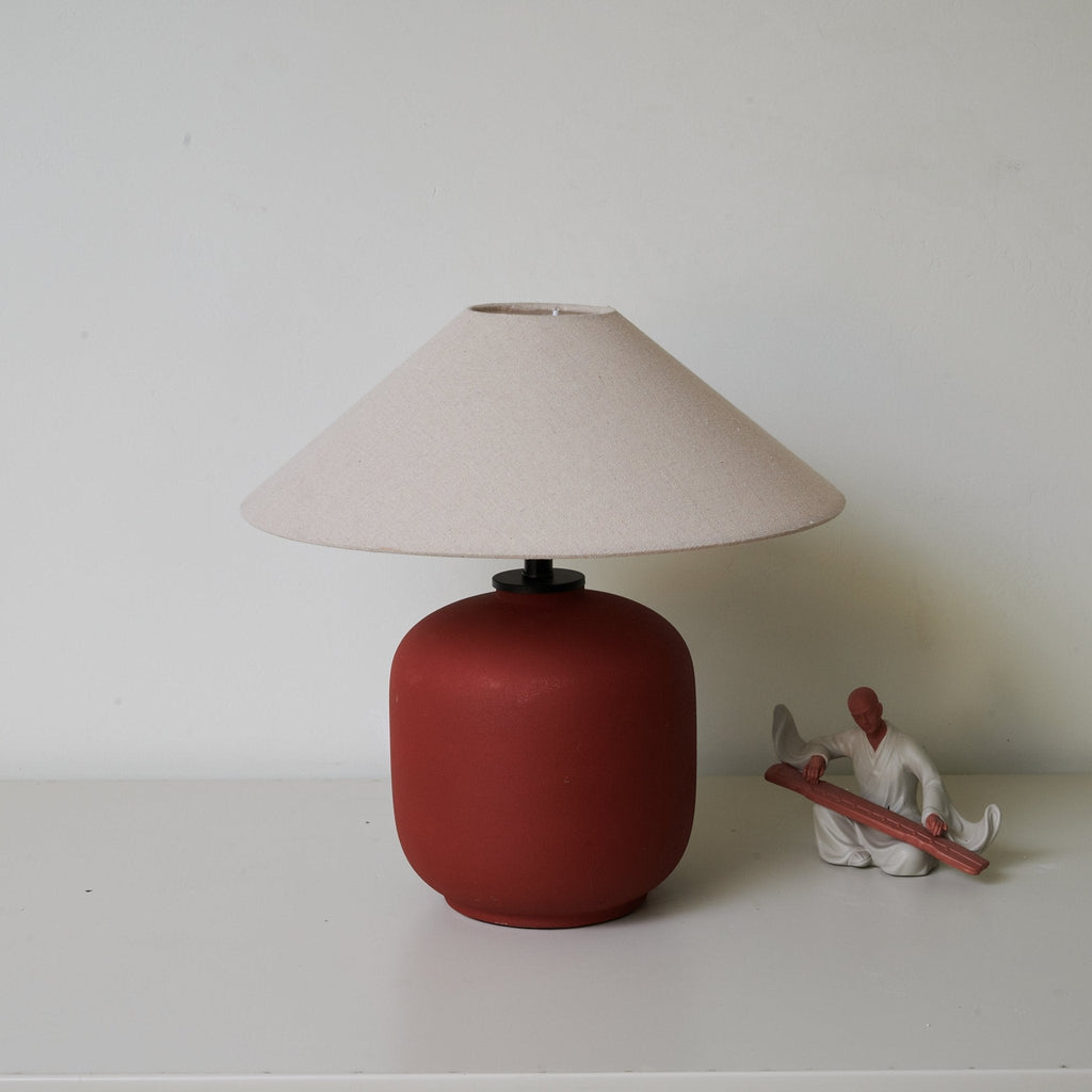 Lampă de masă din lut Sienna