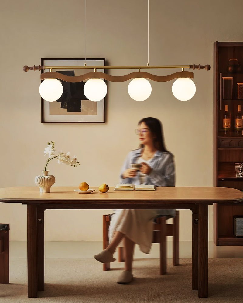 Sinuara Ribbon Globe Linear Chandelier