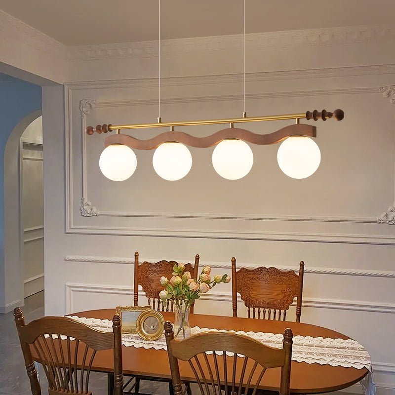 Sinuara Ribbon Globe Linear Chandelier