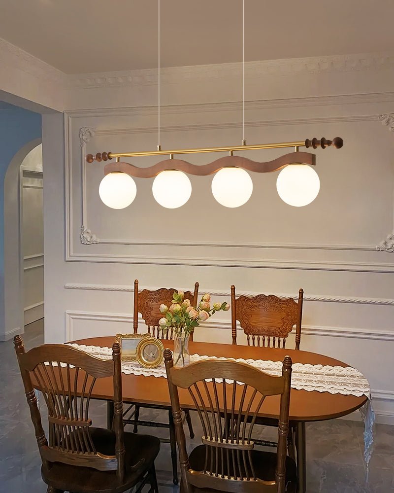 Sinuara Ribbon Globe Linear Chandelier