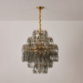 Smoke Gray Prism Round Chandelier - Vakkerlight