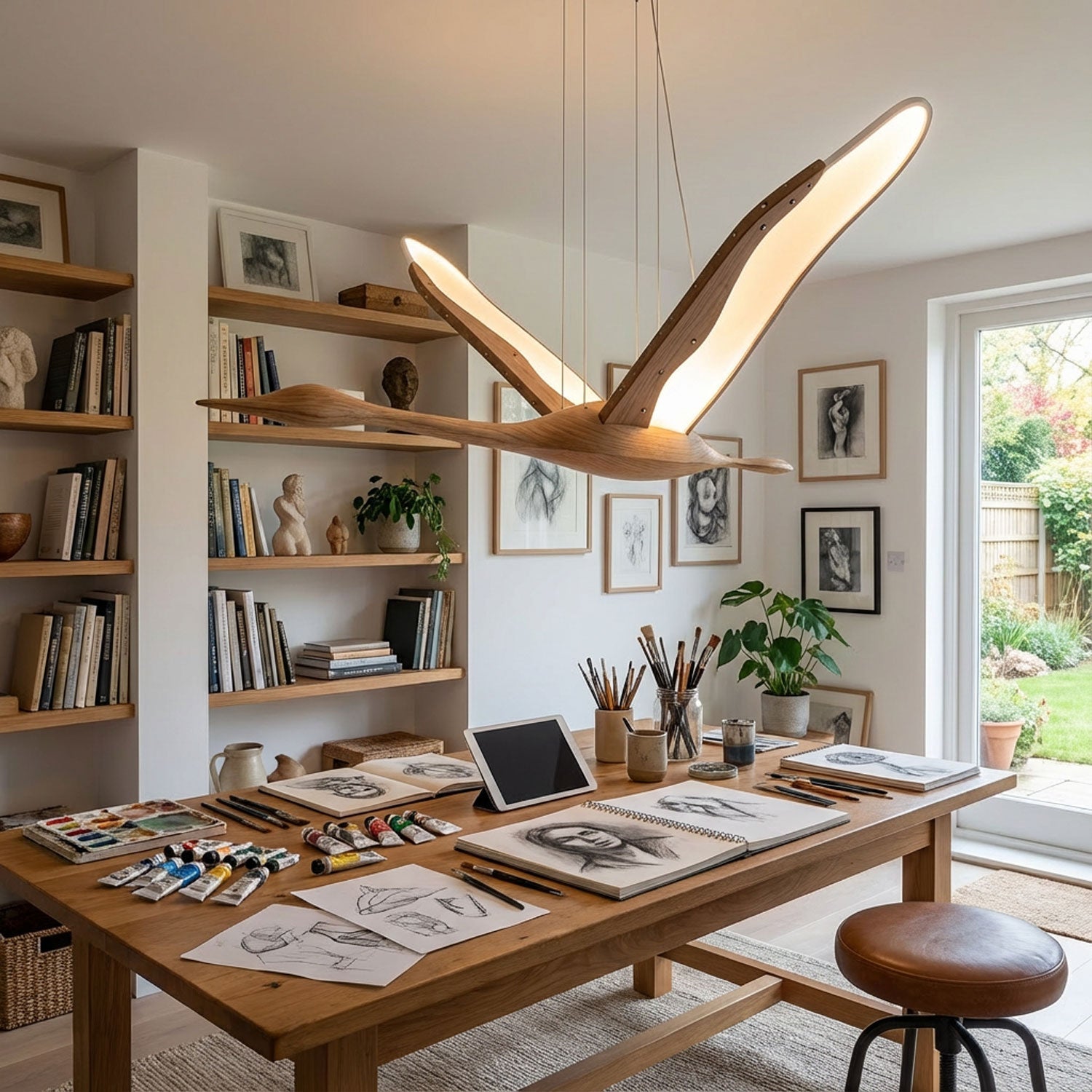 Solitude Crane Pendant Lamp