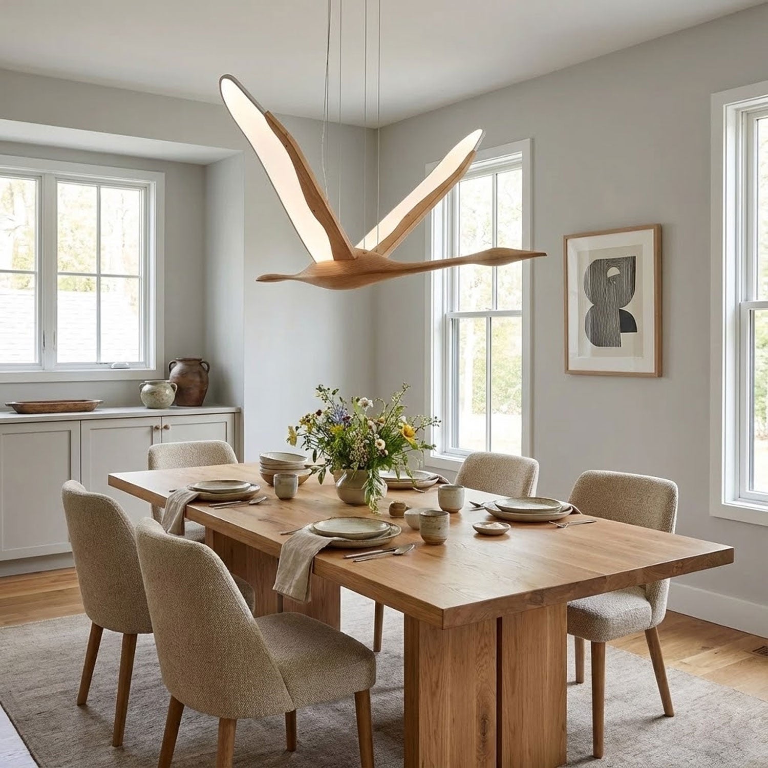 Solitude Crane Pendant Lamp