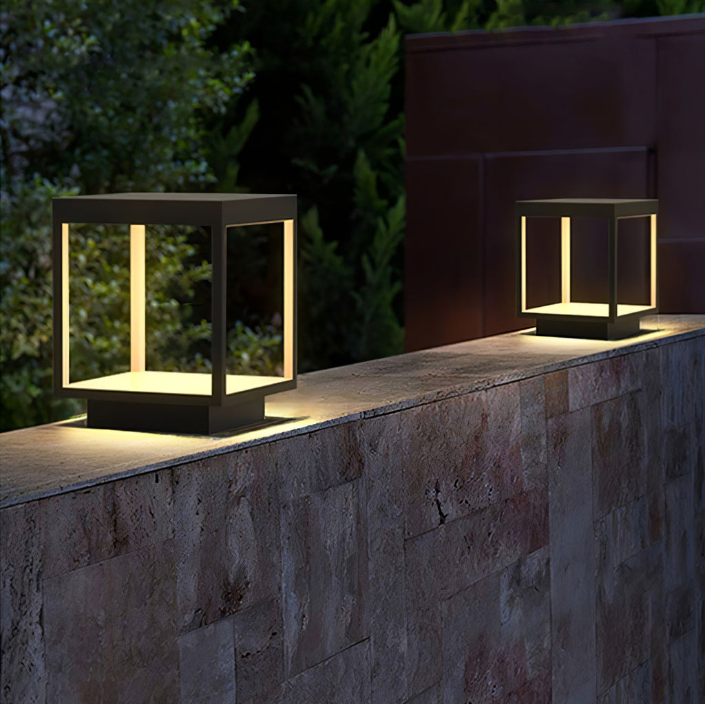 Square Frame Post Outdoor Light