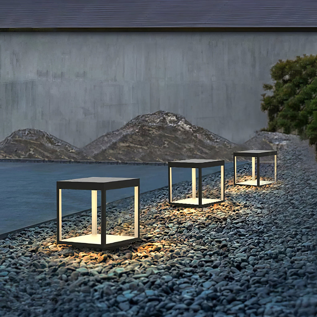 Square Frame Post Outdoor Light