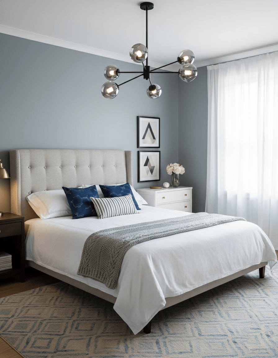 Staggered Glass 6 Light Chandelier