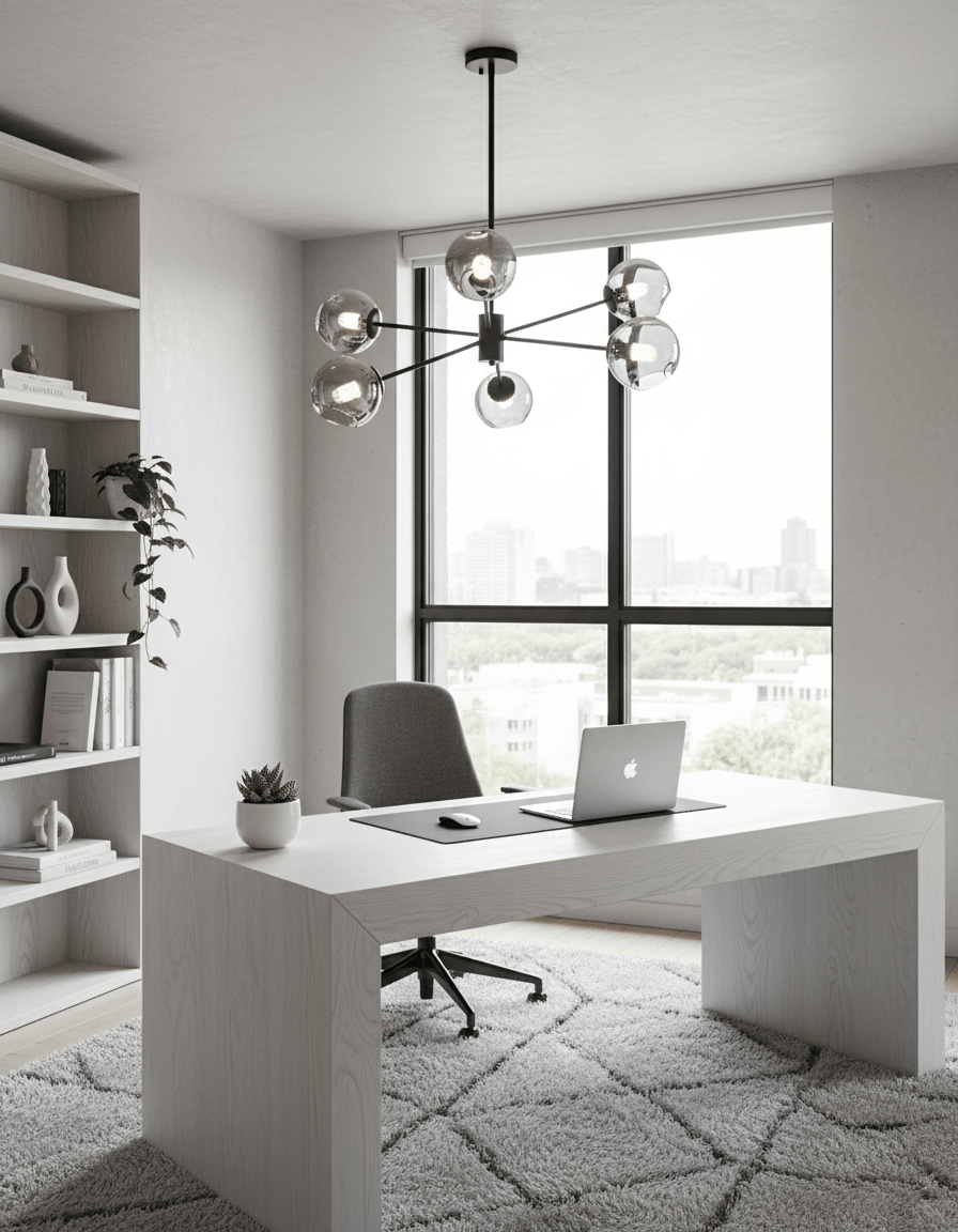 Staggered Glass 6 Light Chandelier