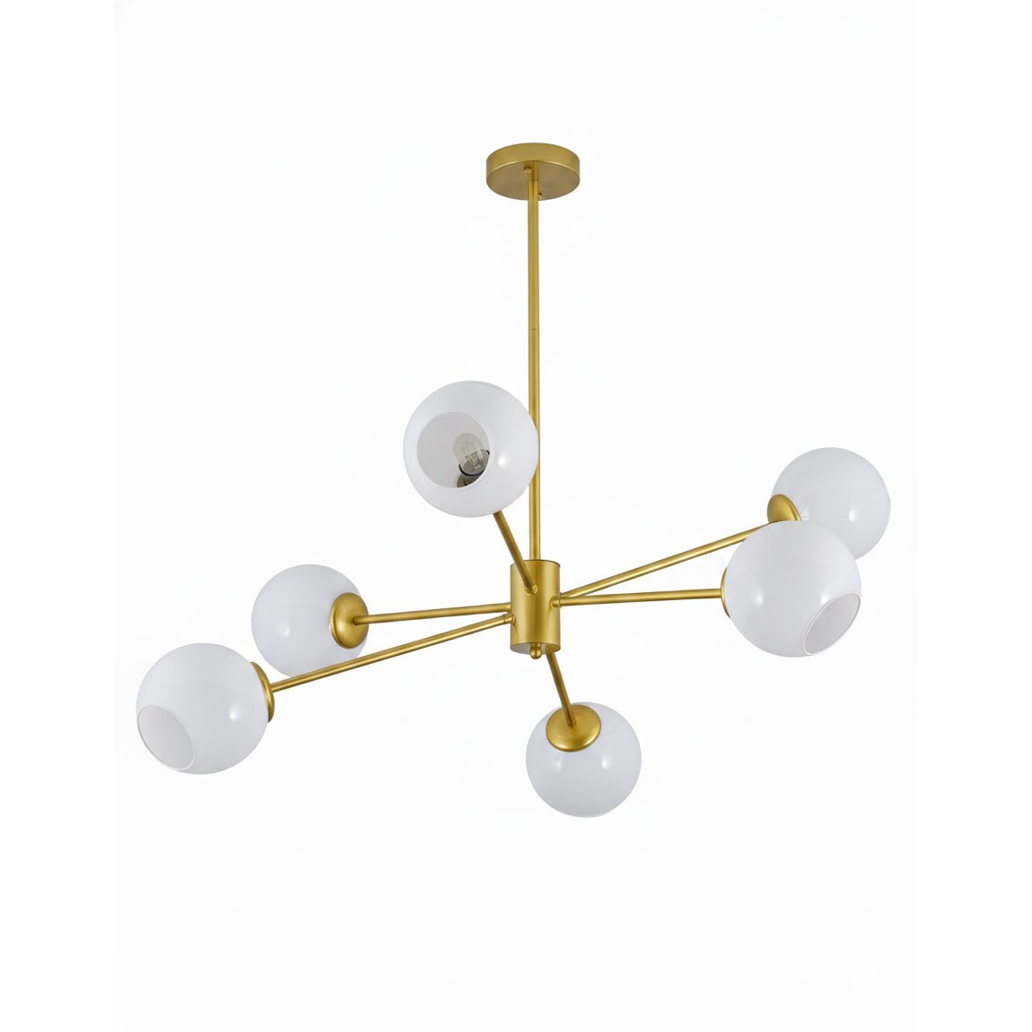 Staggered Glass 6 Light Chandelier - Vakkerlight