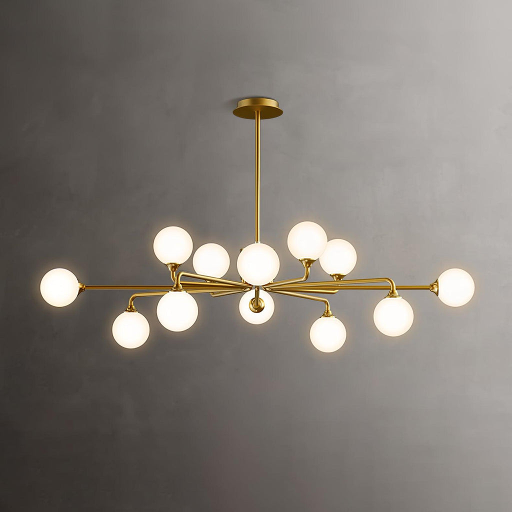 Staggered Glass Globes Chandelier
