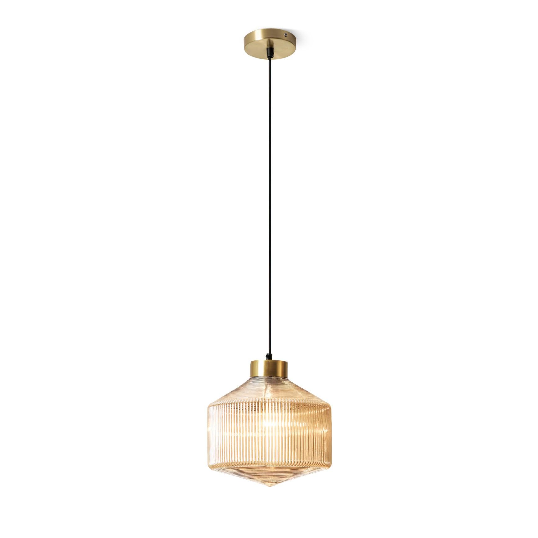 Striped Spinning Top Pendant Light