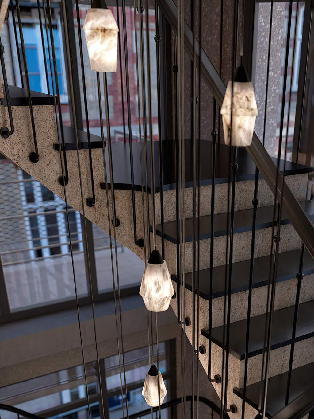 TEN MA DO Alabaster Pendant Lamp