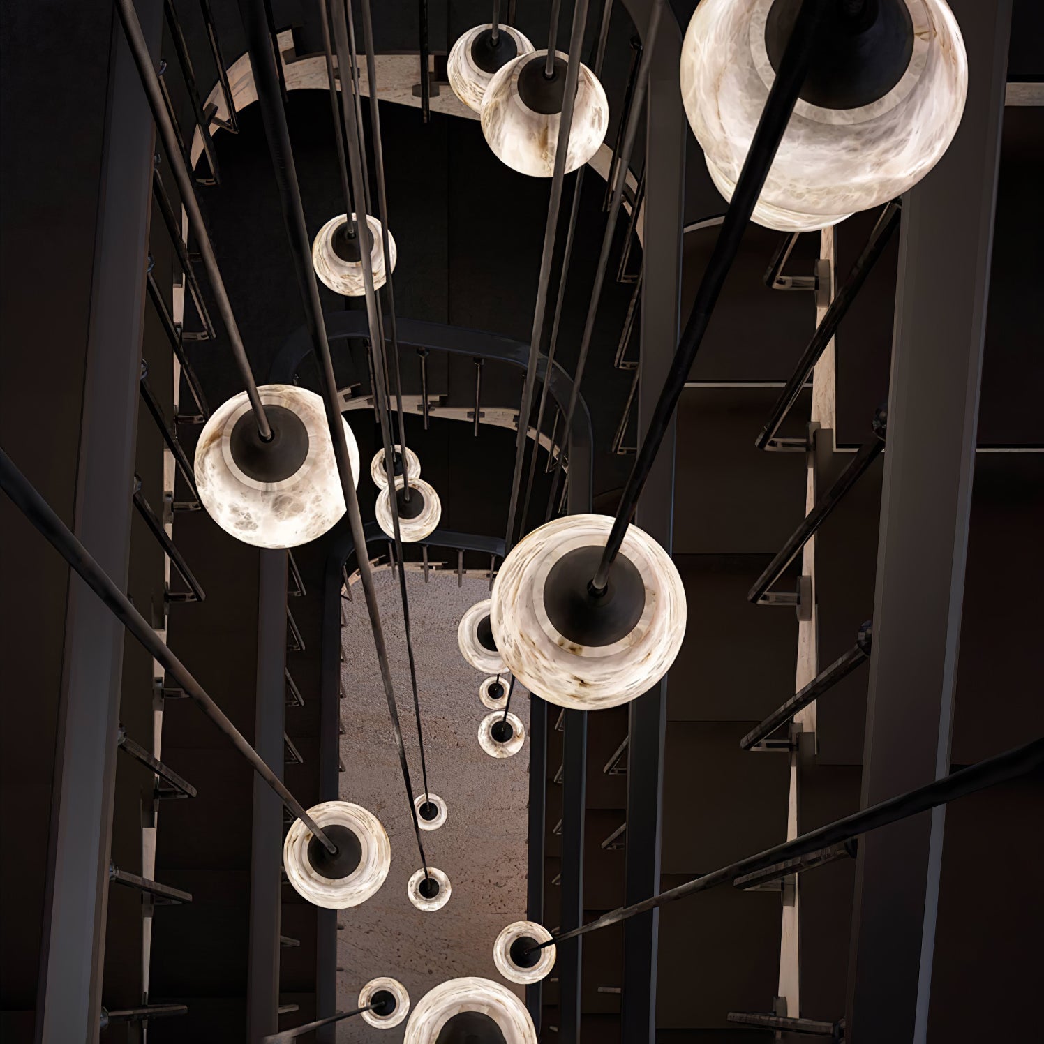 TEN MA DO Alabaster Pendant Lamp