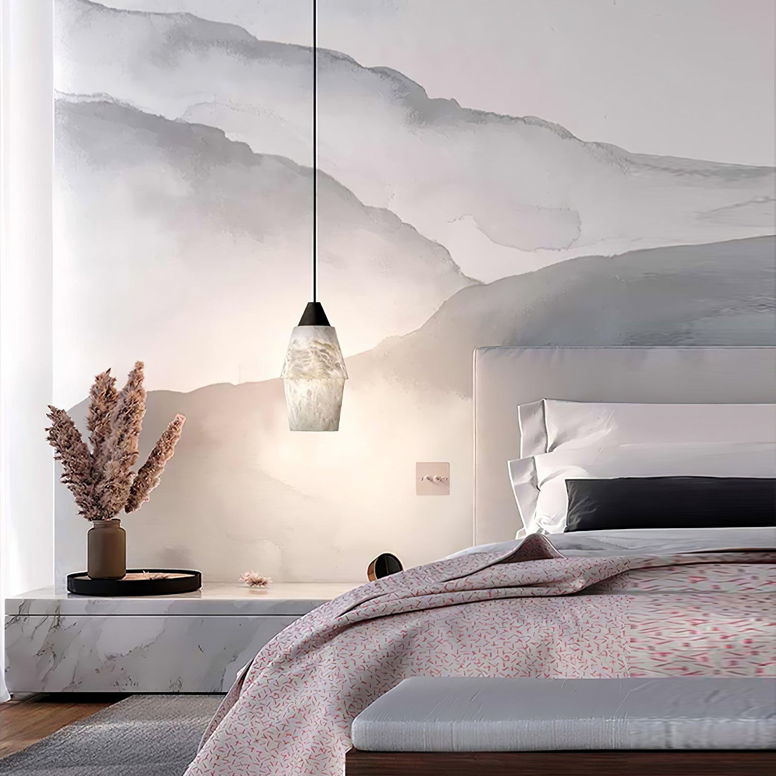 TEN MA DO Alabaster Pendant Lamp