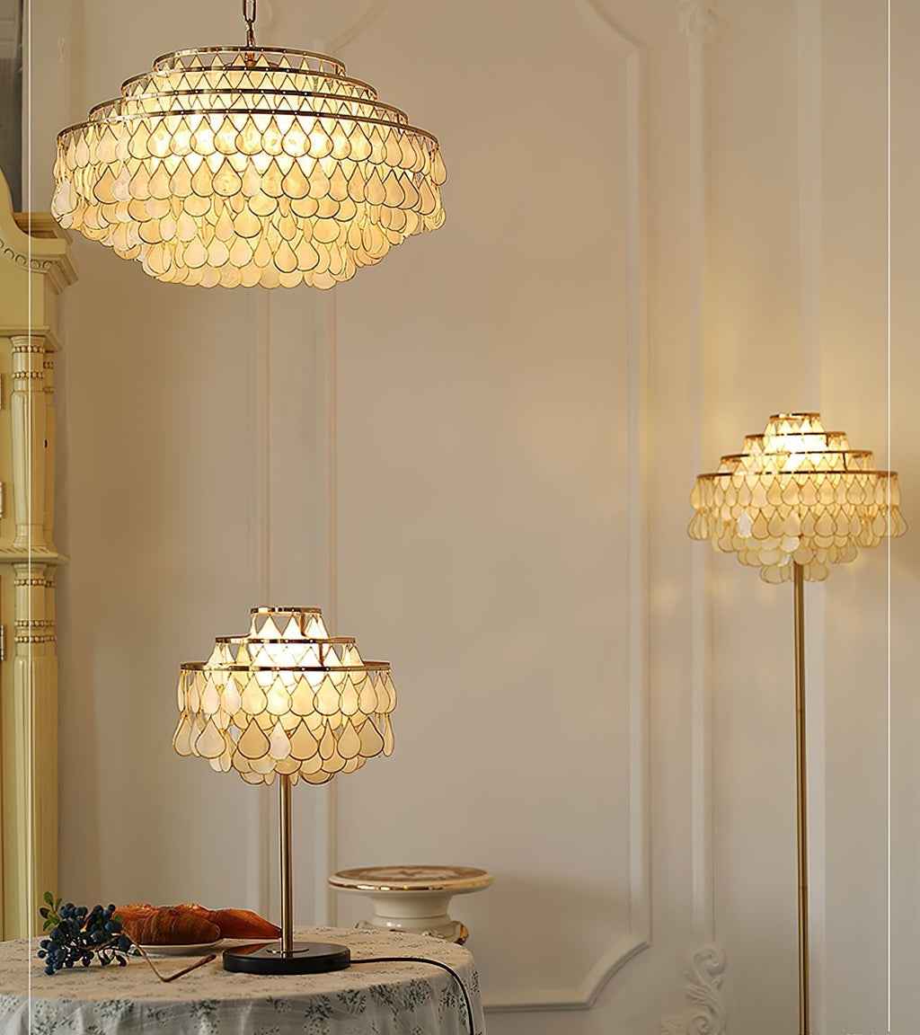 Lampă de masă cu coajă de lacrimi 