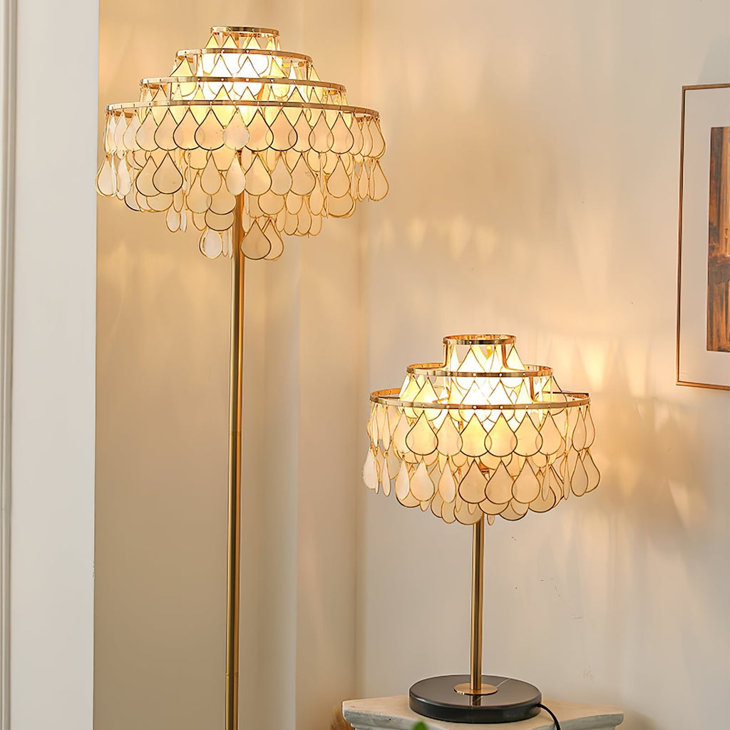 Lampă de masă cu coajă de lacrimi 