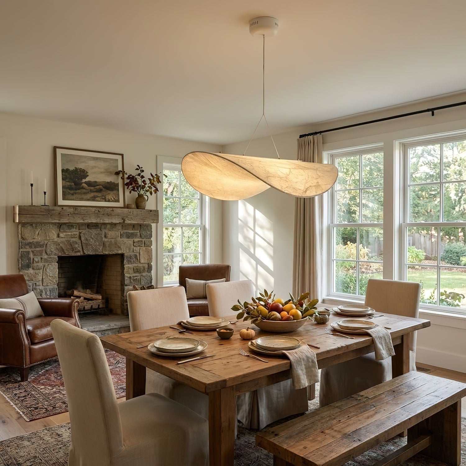 Tense Silk Pendant Light