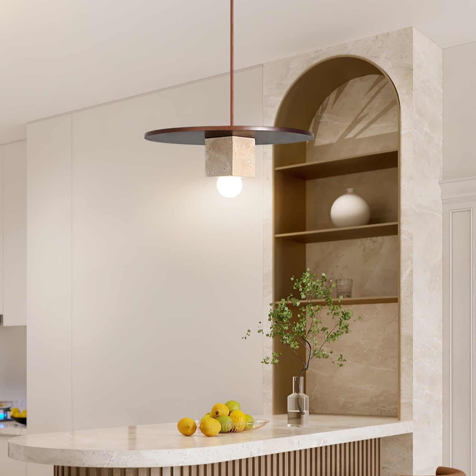 Lampă suspendată Tondo Stone Disc