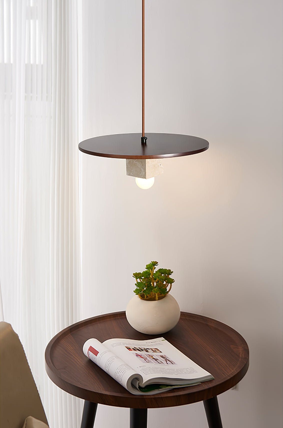Lampă suspendată Tondo Stone Disc