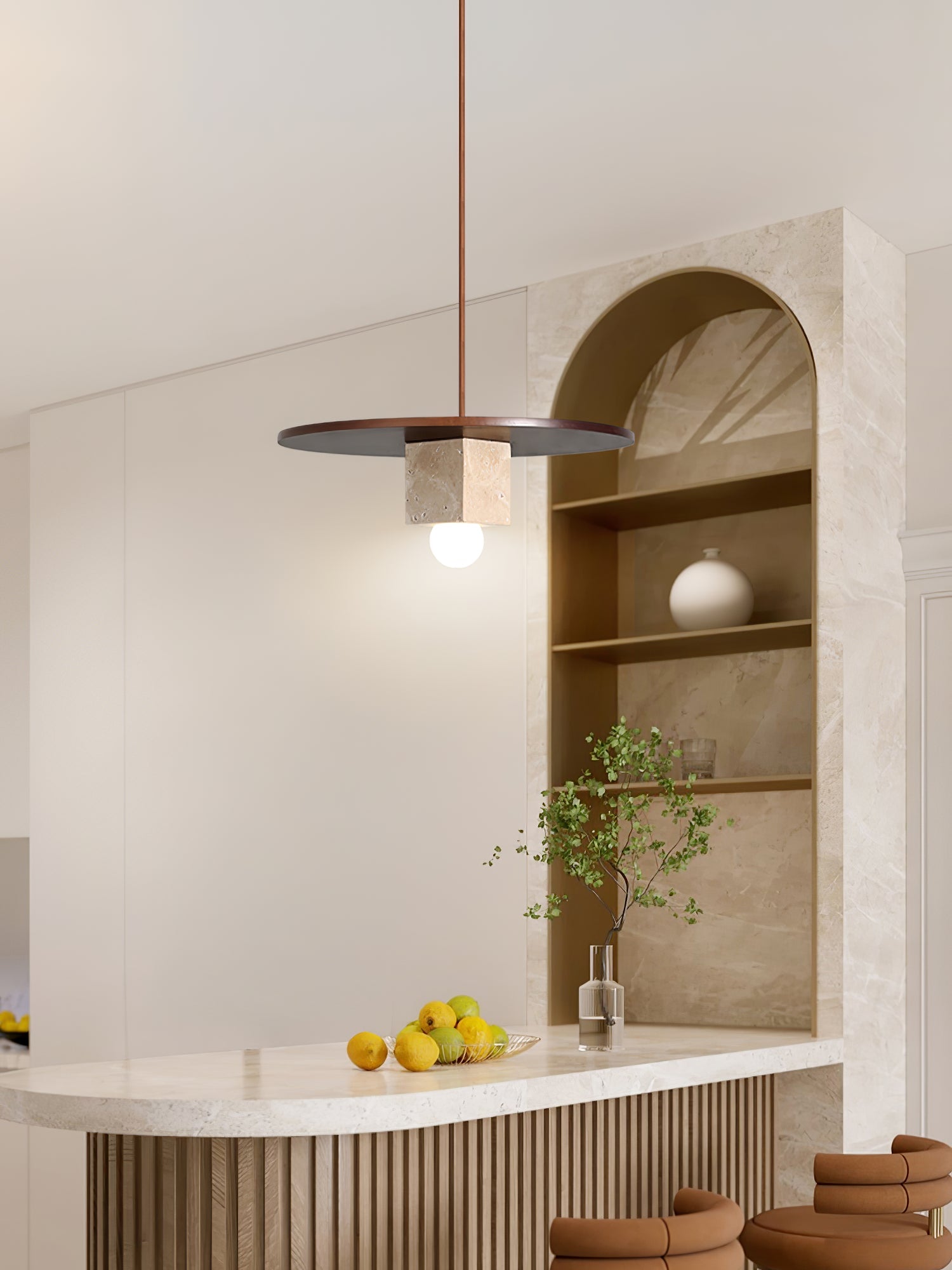 Lampă suspendată Tondo Stone Disc