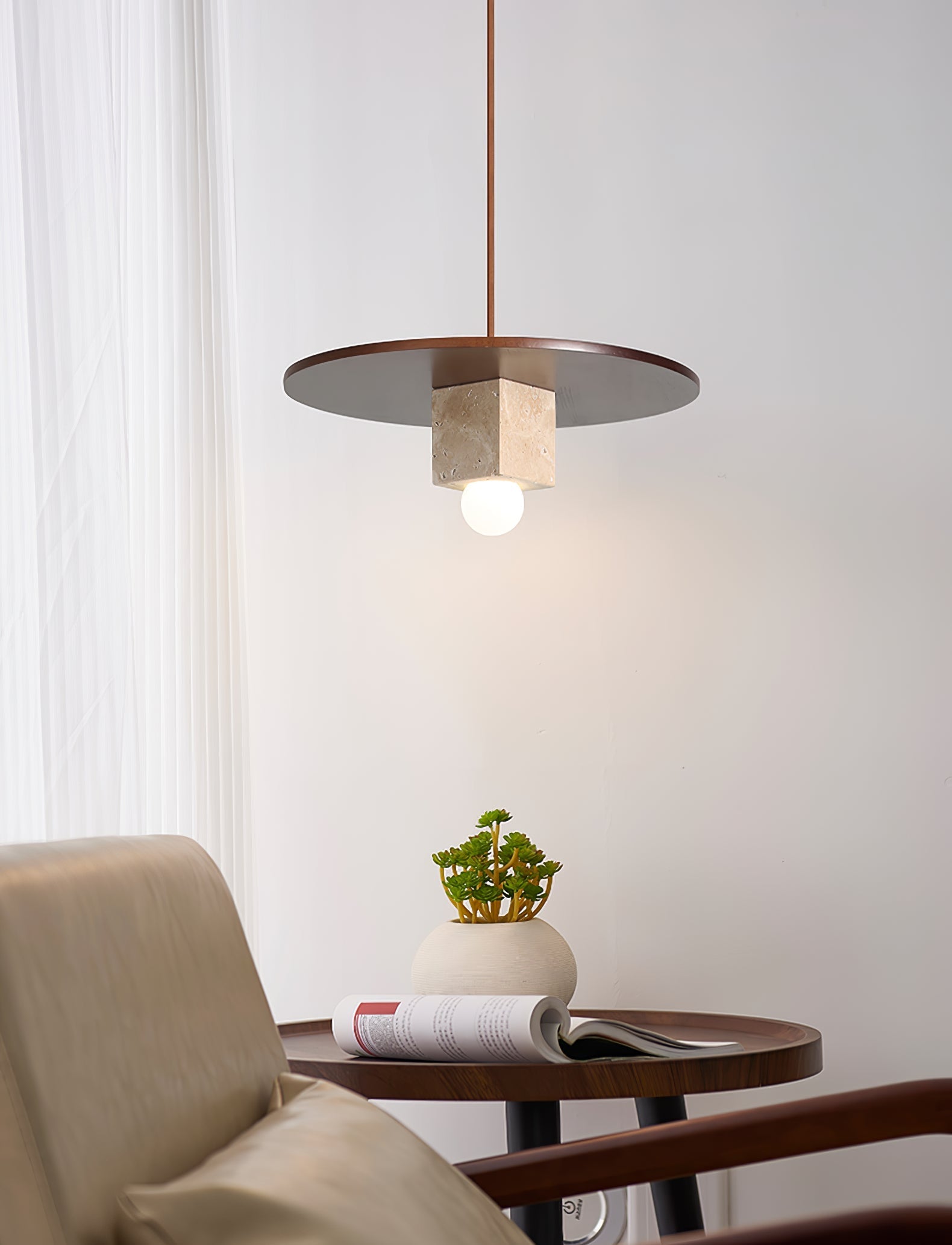 Lampă suspendată Tondo Stone Disc