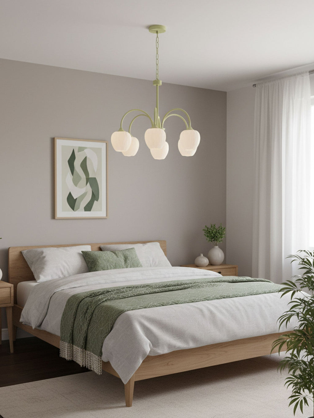 Tulip Matcha Chandelier