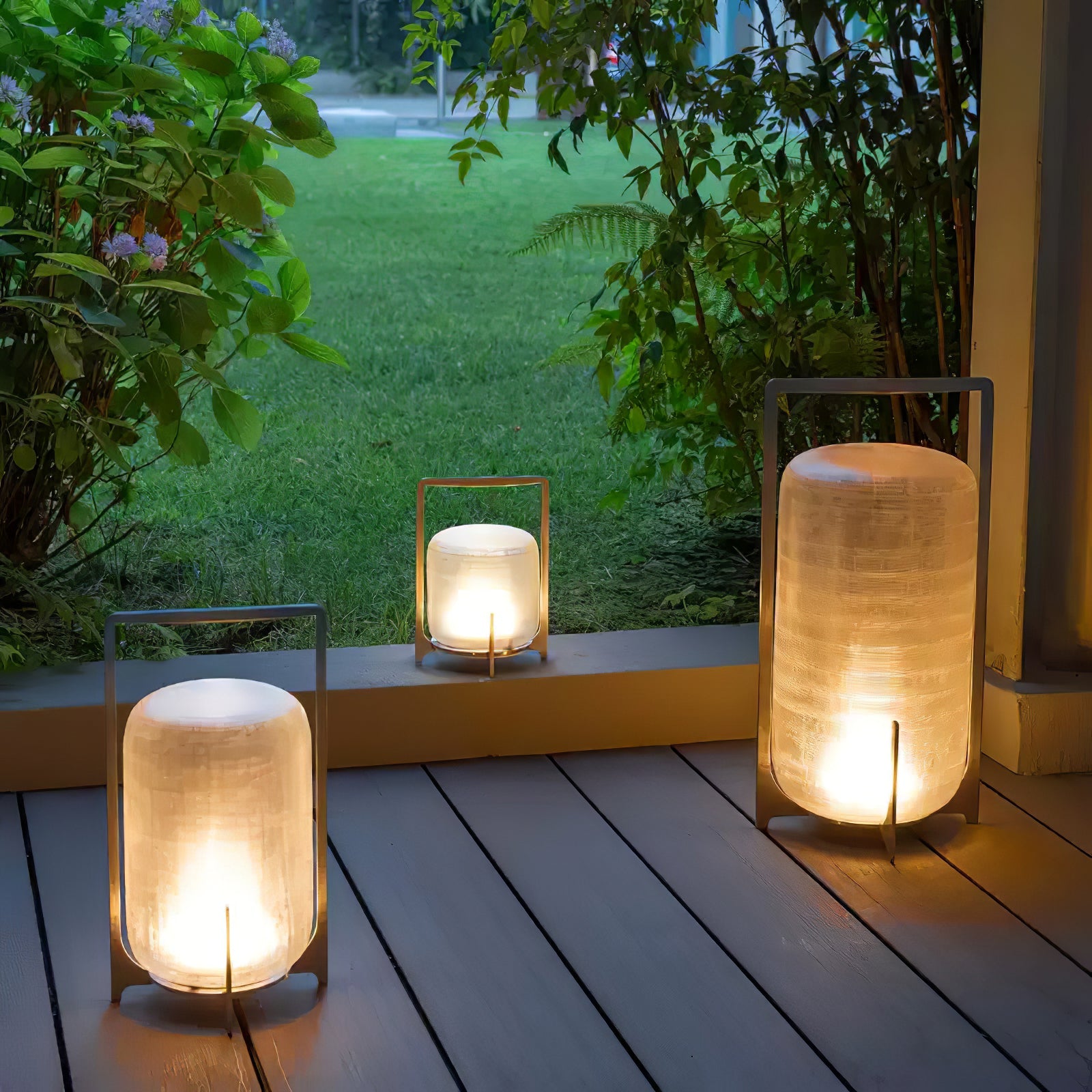 Steel Twilight Lantern Table Light