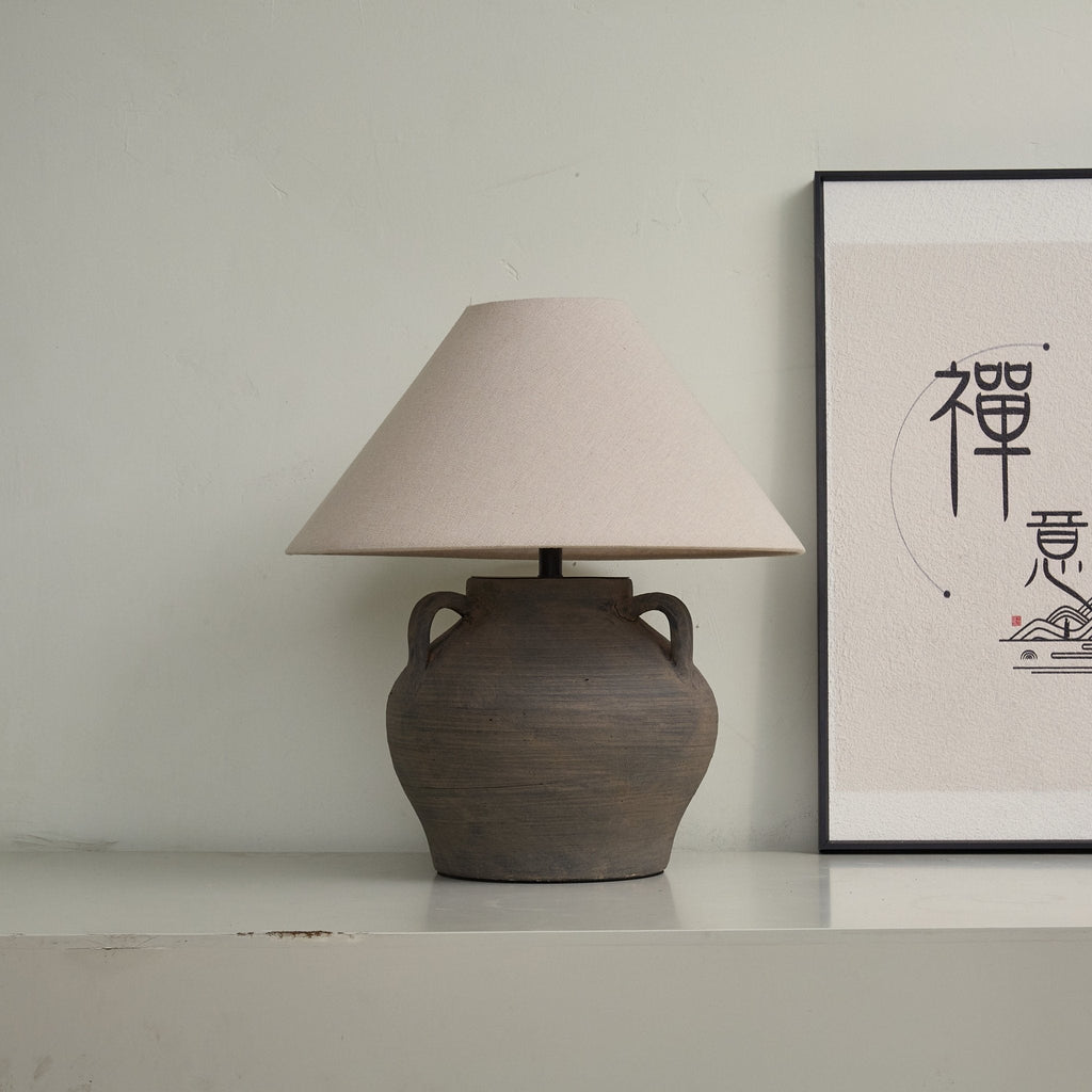 Lampă de masă ceramică cu două mânere