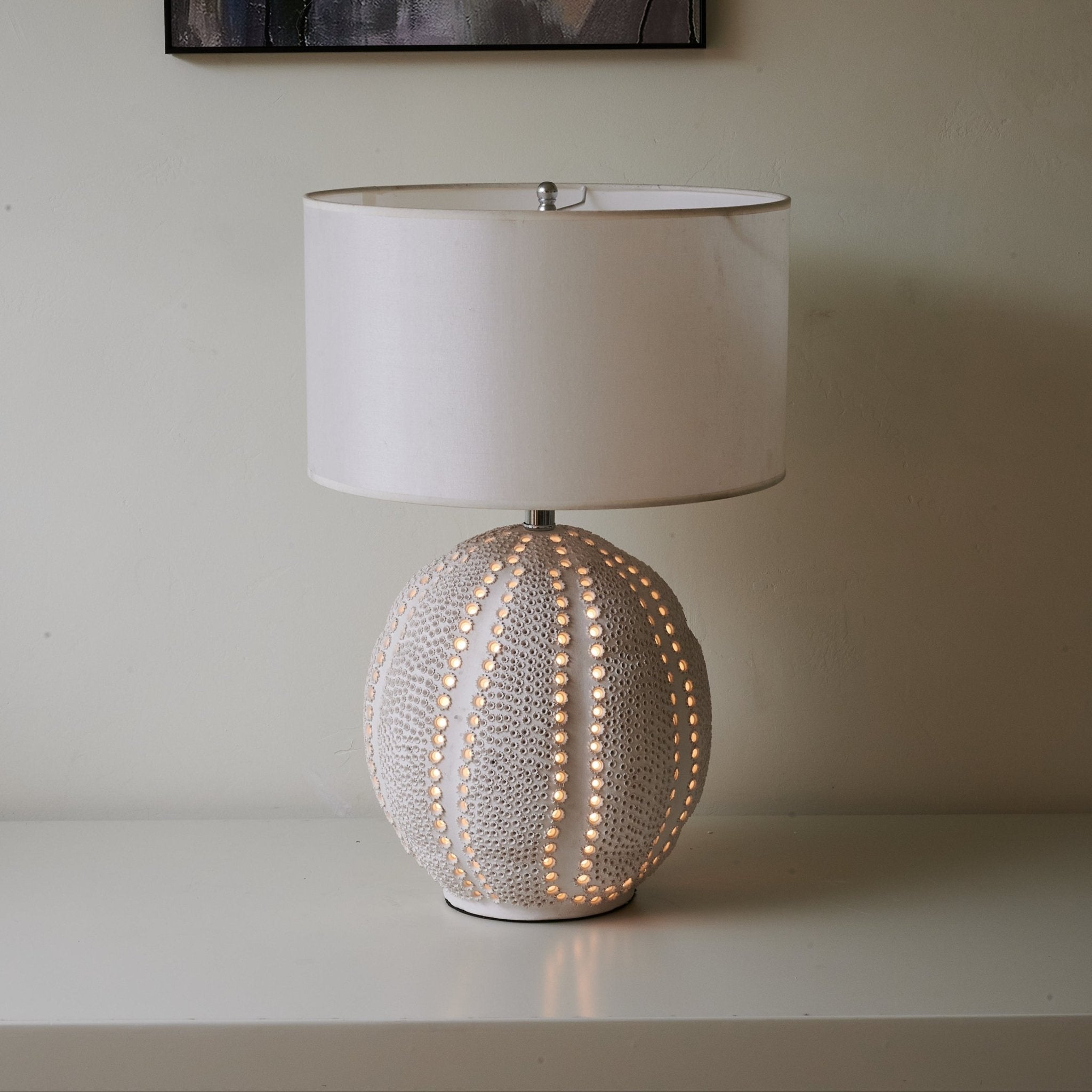 Lampă de masă din ceramică texturată Urchin