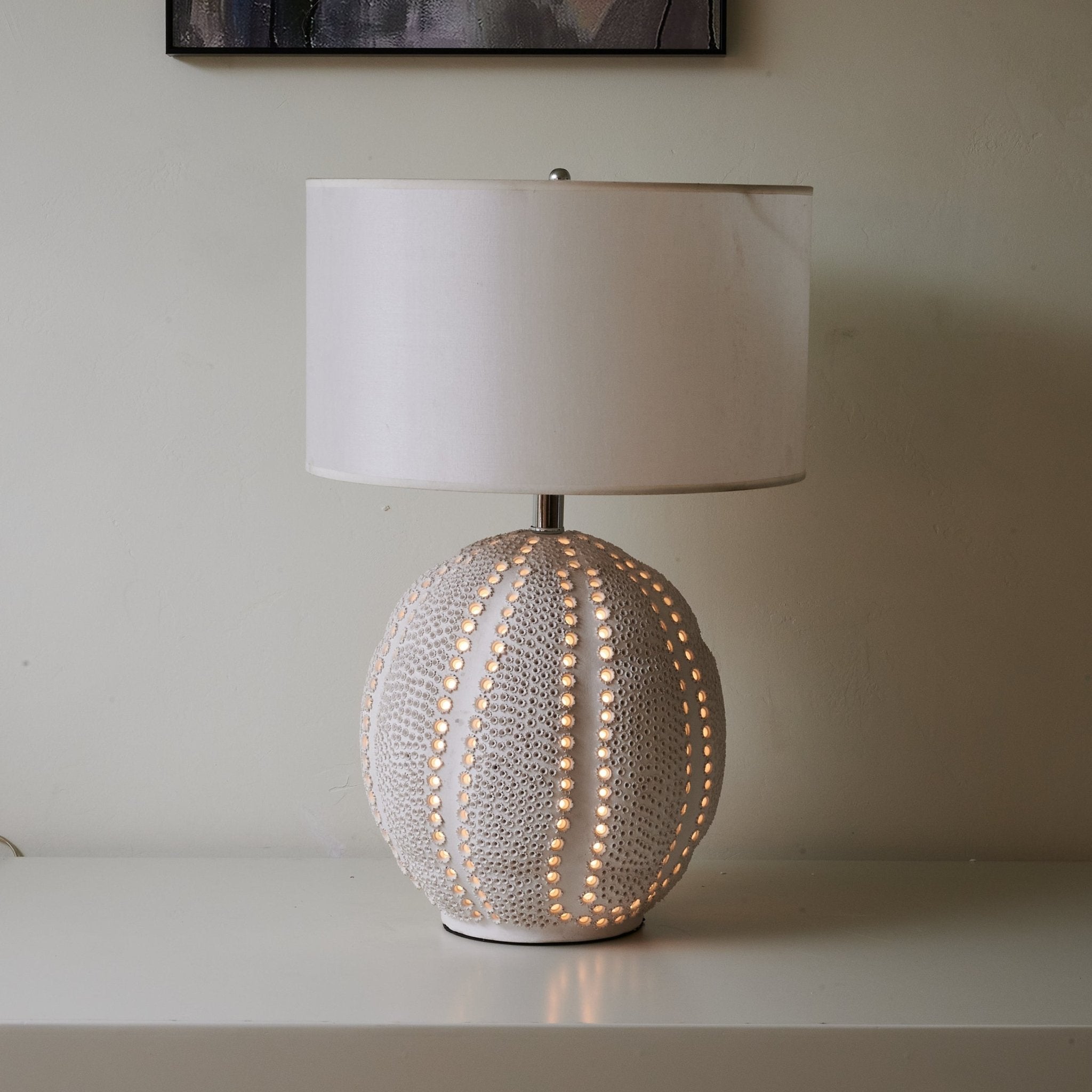 Lampă de masă din ceramică texturată Urchin
