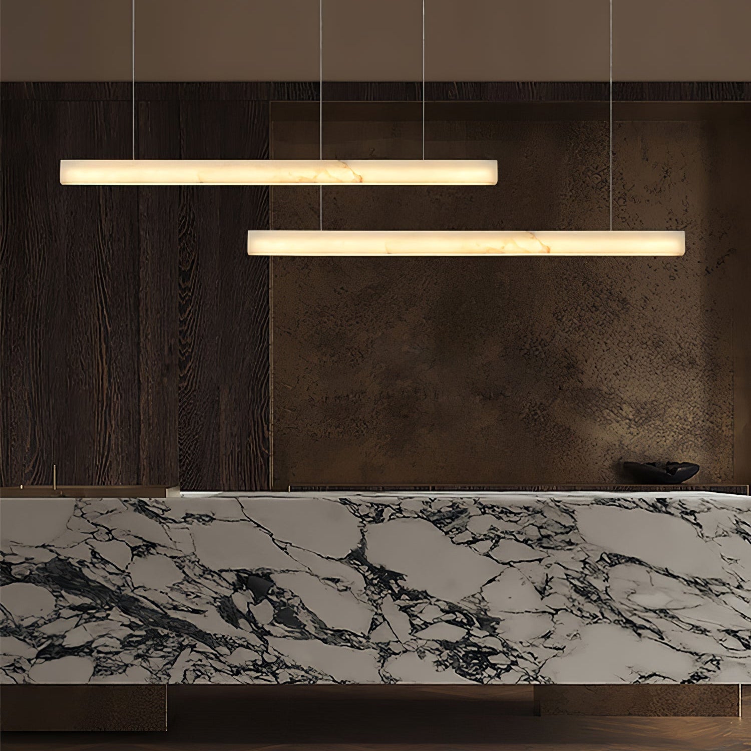 Lampă suspendată Velmore Linea Alabaster