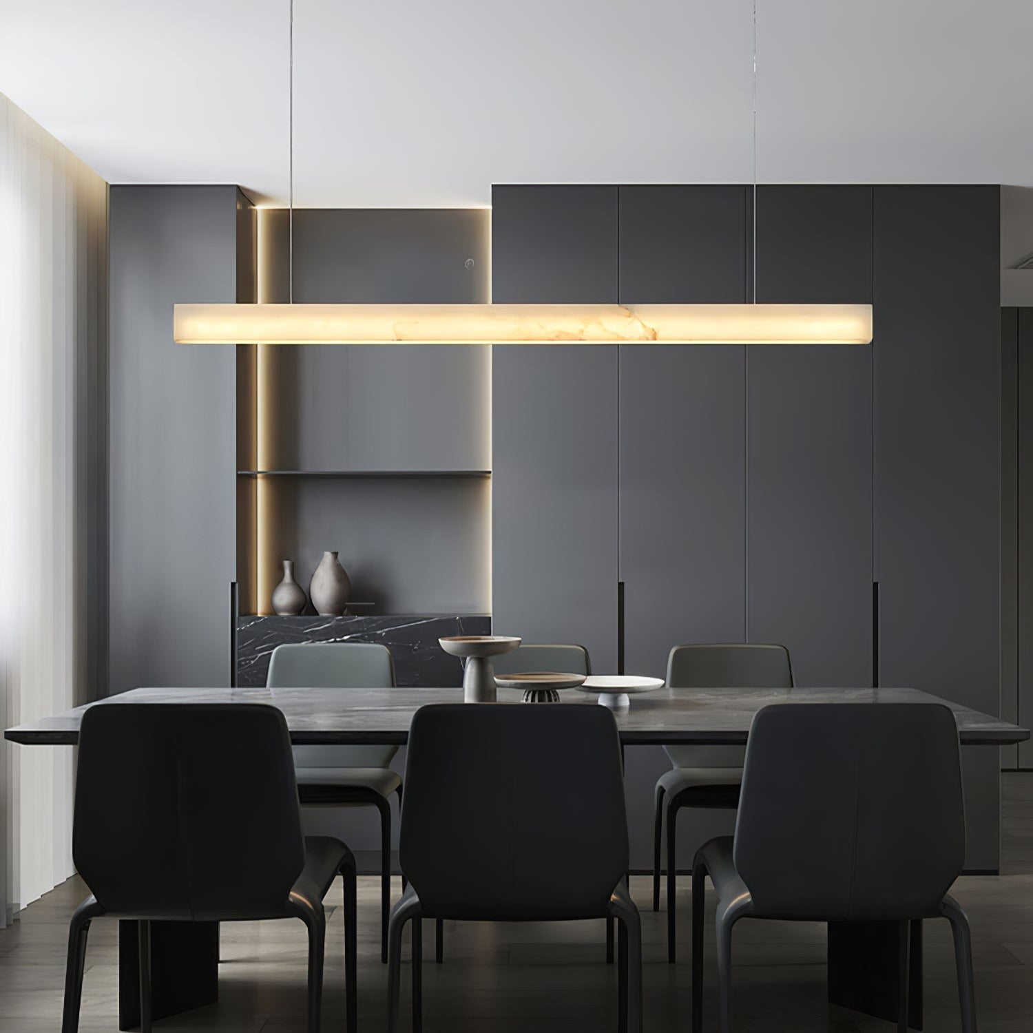 Lampă suspendată Velmore Linea Alabaster