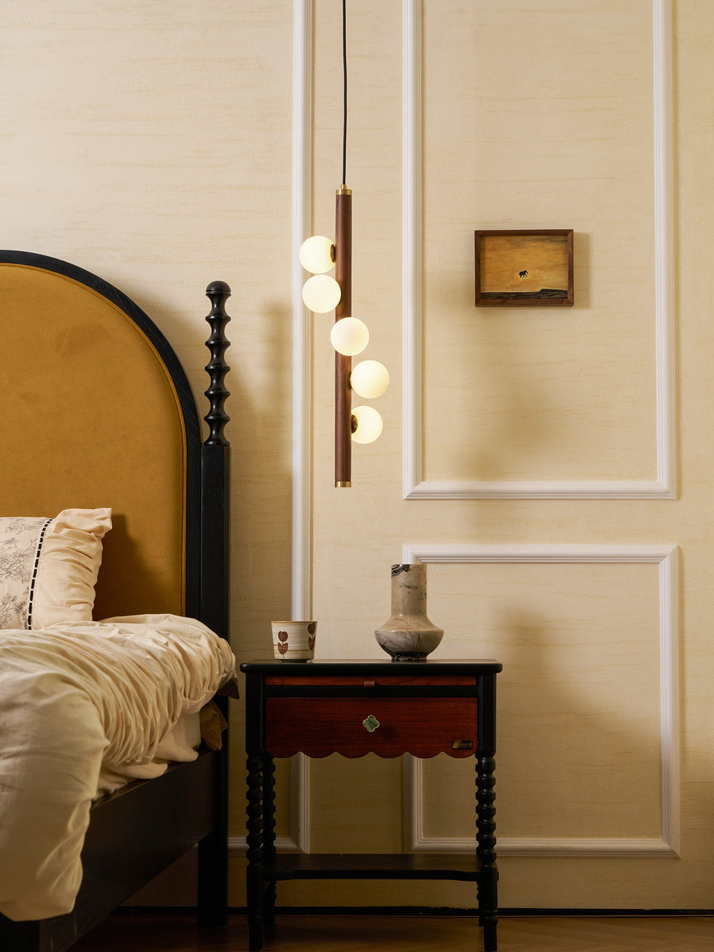 Vertical Orb Timber Pendant Lamp