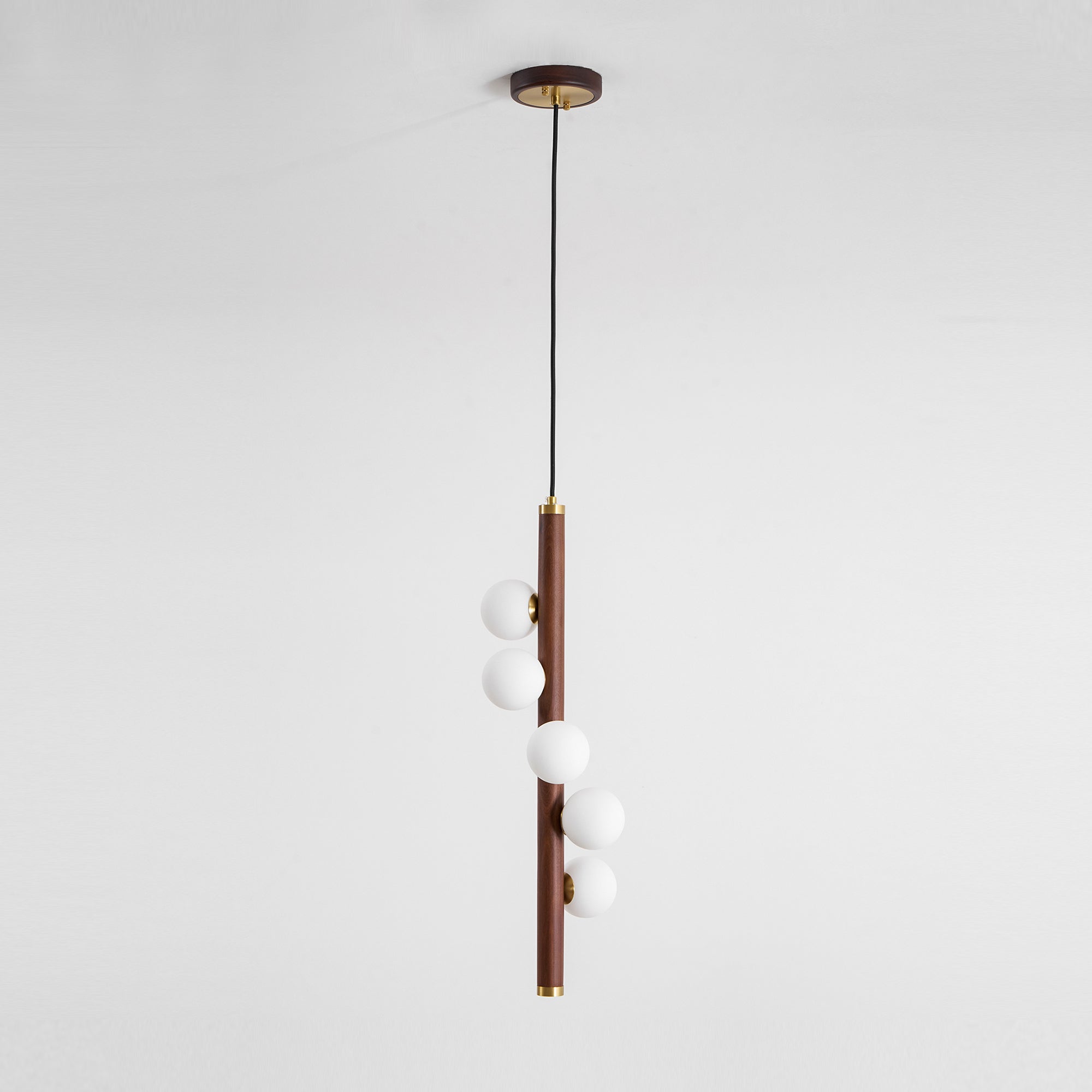 Vertical Orb Timber Pendant Lamp