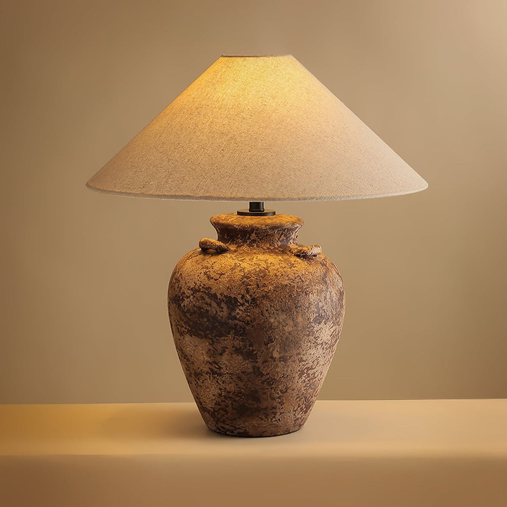 Vintage Terracotta Vase Table Lamp - Vakkerlight