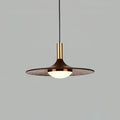 Walnut Wood Dish Pendant Light - Vakkerlight
