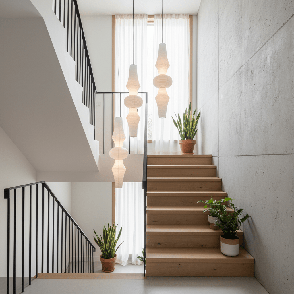 Washi Paper E Pendant Light