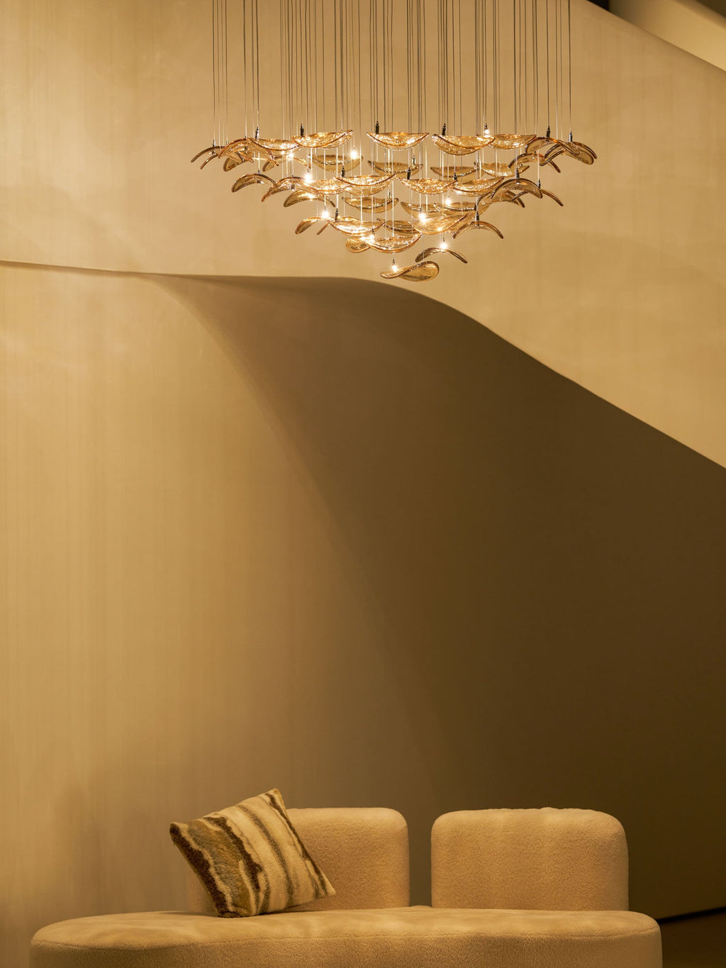 Wave Floating Leaf Chandelier