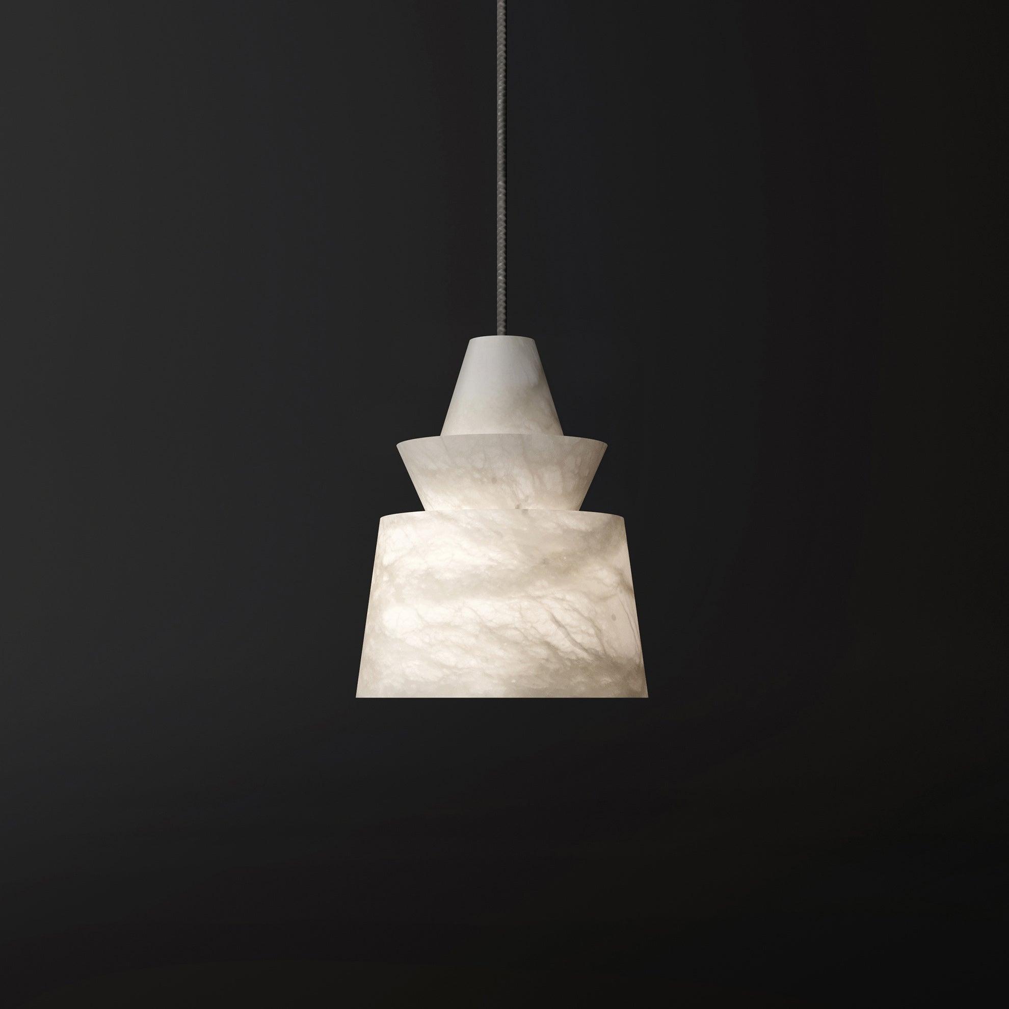 Strata Alabaster Pendant Light