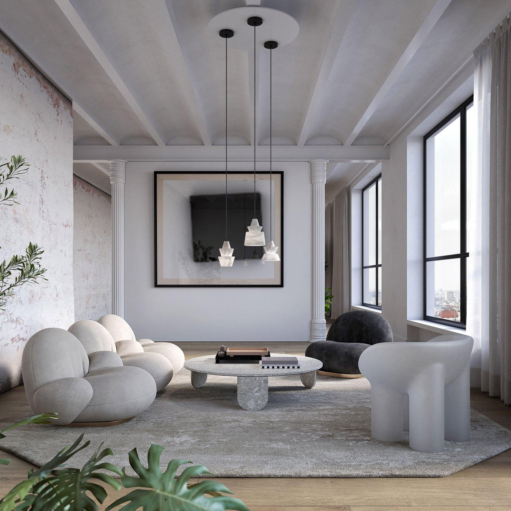 Strata Alabaster Pendant Light