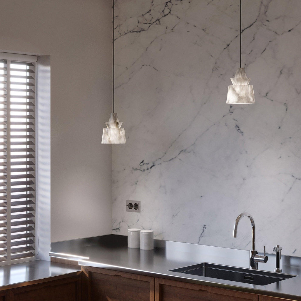 Strata Alabaster Pendant Light