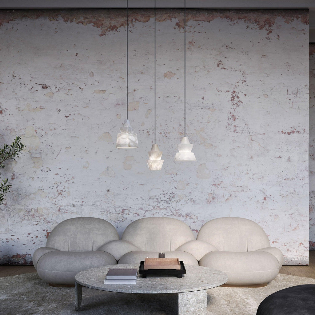Strata Alabaster Pendant Light