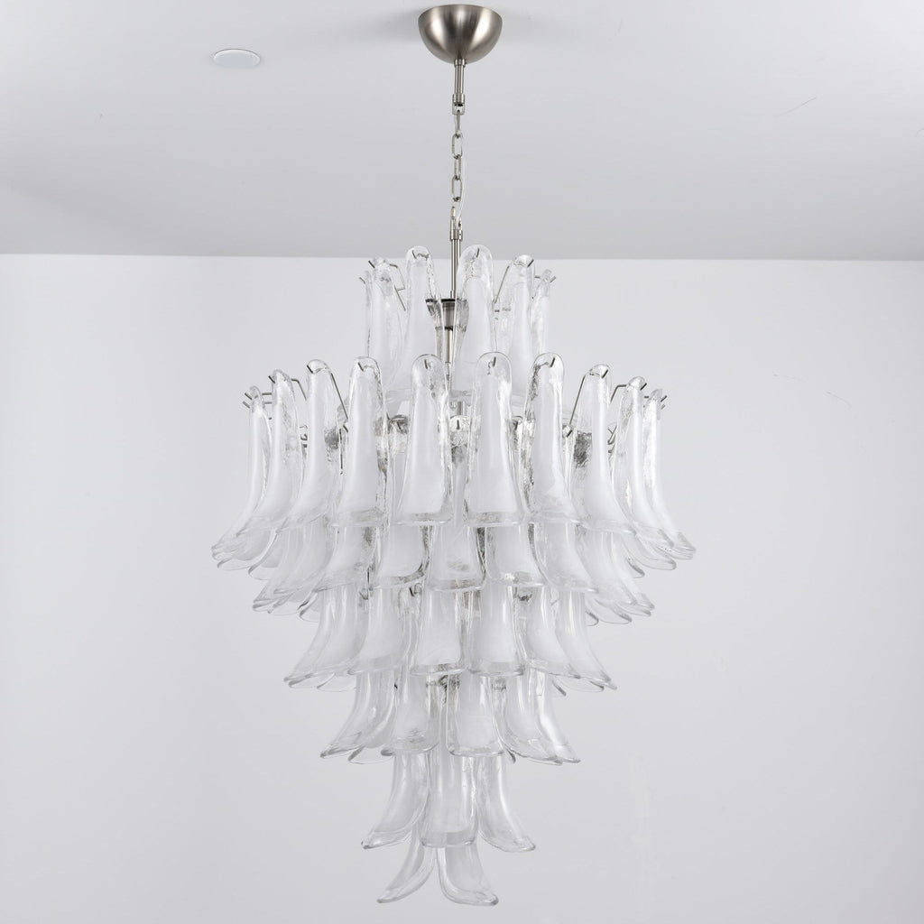 White Cloud Glass Petals Chandelier - Vakkerlight