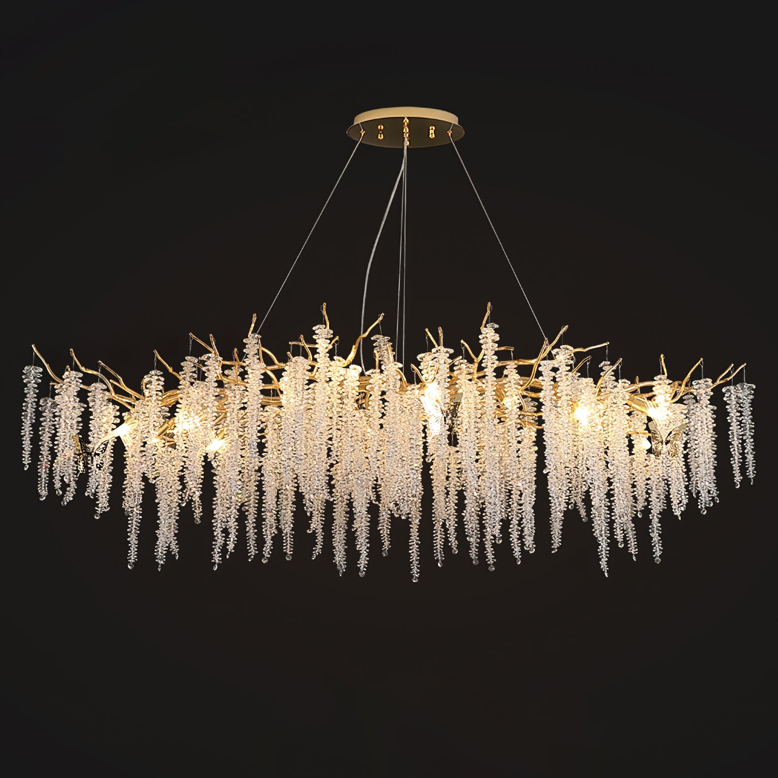 Wisteria Flower Crystal Chandelier - Vakkerlight