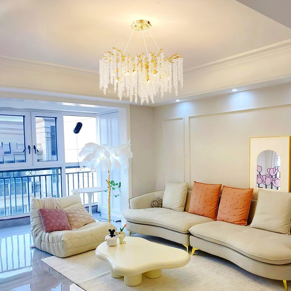 Wisteria Flower Crystal Chandelier