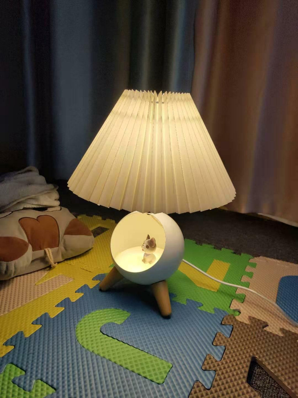 Wood Small Table Lamp
