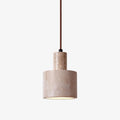Cylindrical Travertine Pendant Lamp - Vakkerlight
