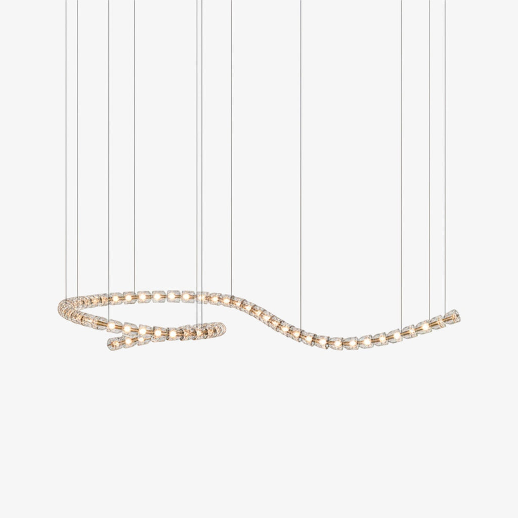 The Gabriel Wave LED Chandelier | Custom Size & Made-to-Order Lighting for Luxury Residences & Commercial Spaces